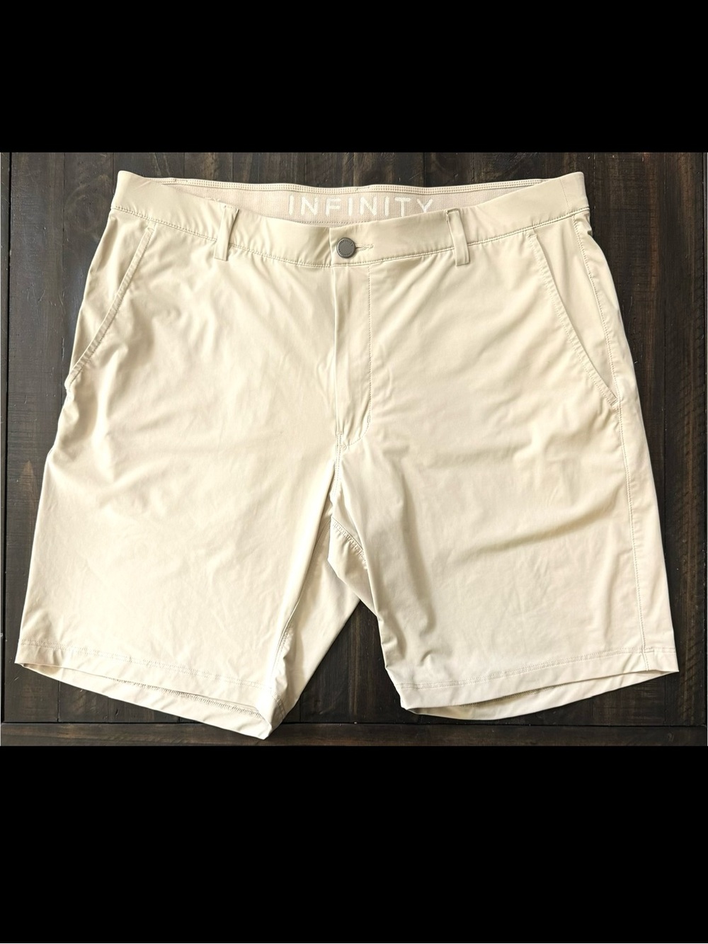 Infinity LinearFlex Athletic Golf Shorts Men’s 36 Stretch Performance Khaki